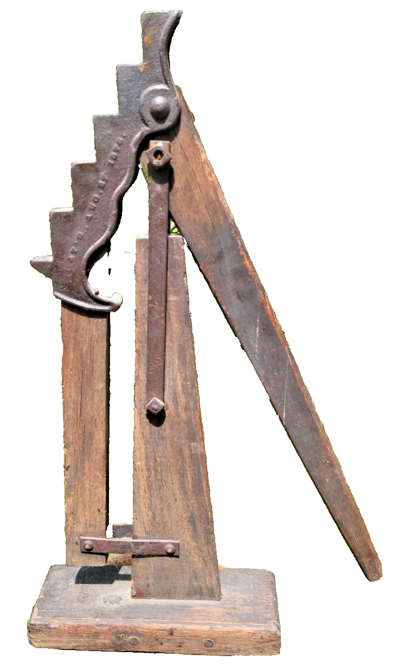 Antique Prescott I.X.L. Carriage Wagon Jack Pat. 1878 Wood Iron 27\