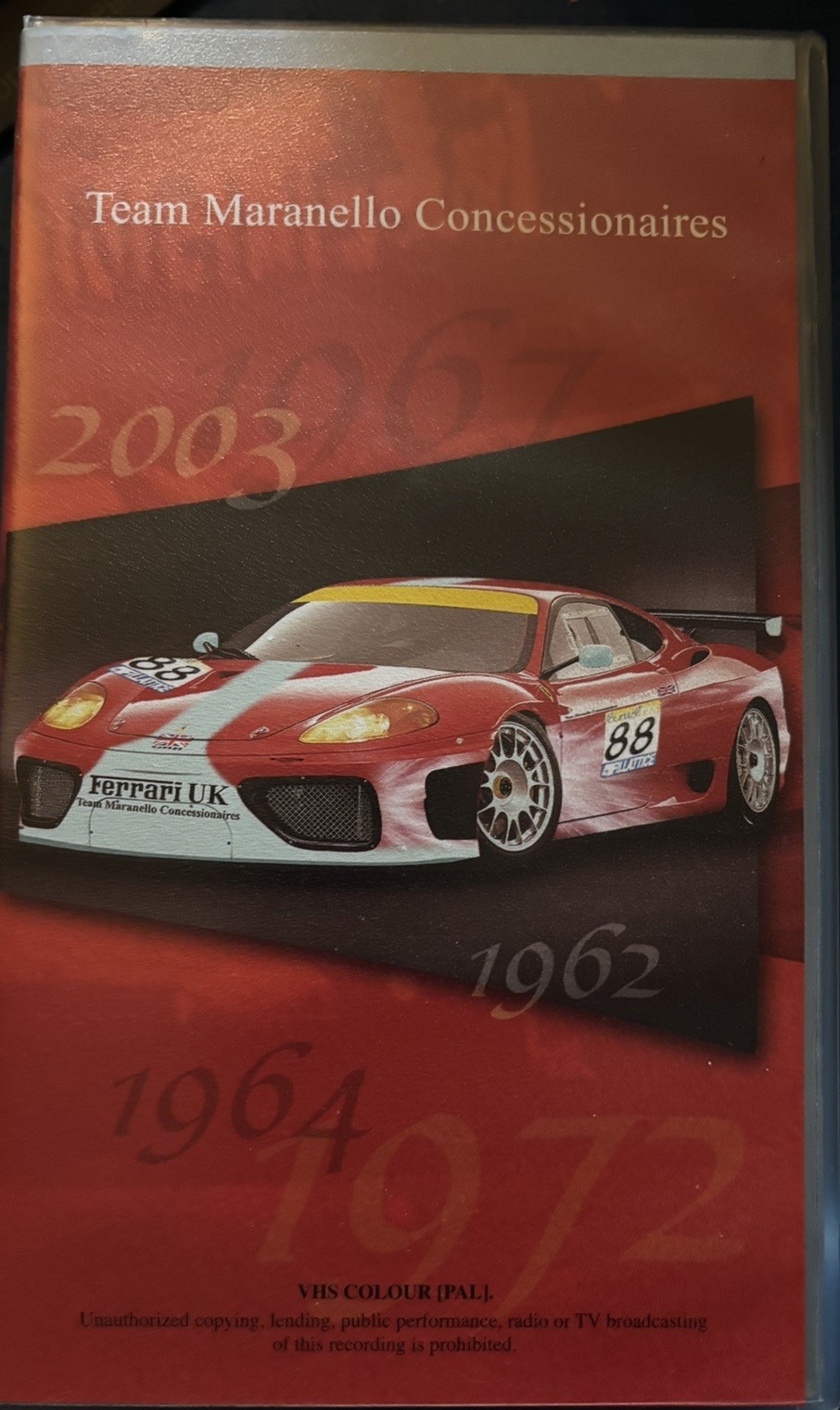 RARE 2003 Ferrari Team Maranello Concessionaires 360 GT VHS Ferrari FIA GT