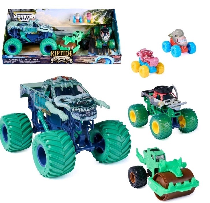 MONSTER JAM 2026 TARGET EXCLUSIVE RIPTIDE RAMPAGE 1/24 ZOMBIE 5 PIECE SET NEW