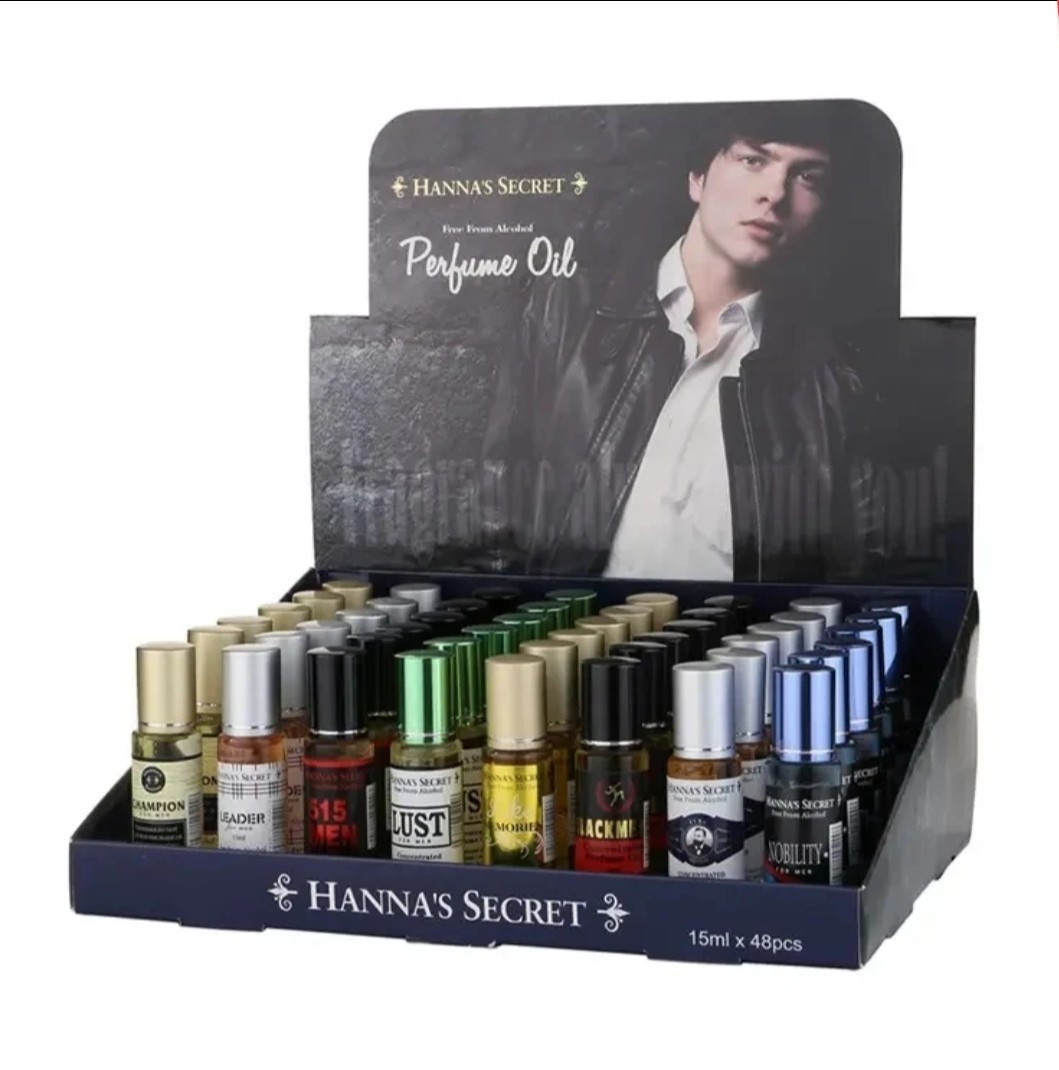 Hanna\'s Secret Perfume Oil 15ml Oil Set, 48pc Assorted Display Box Hanna\'s Secret Perfume Oil 15ml Oil Set, 48pc Assorted Display Box