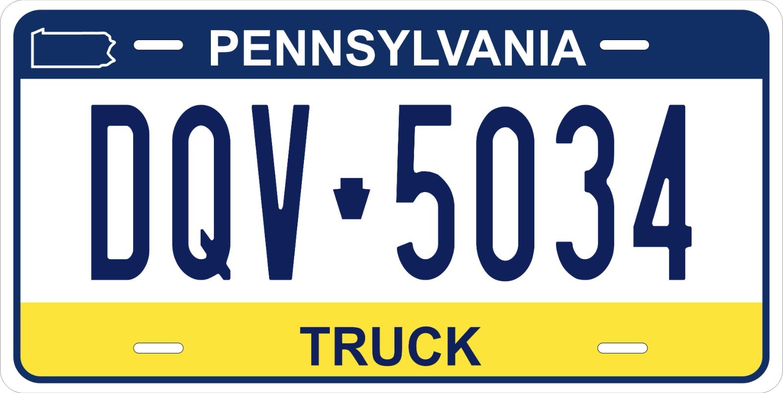 Custom Pennsylvania TRUCK License Plate – Personalized Plate