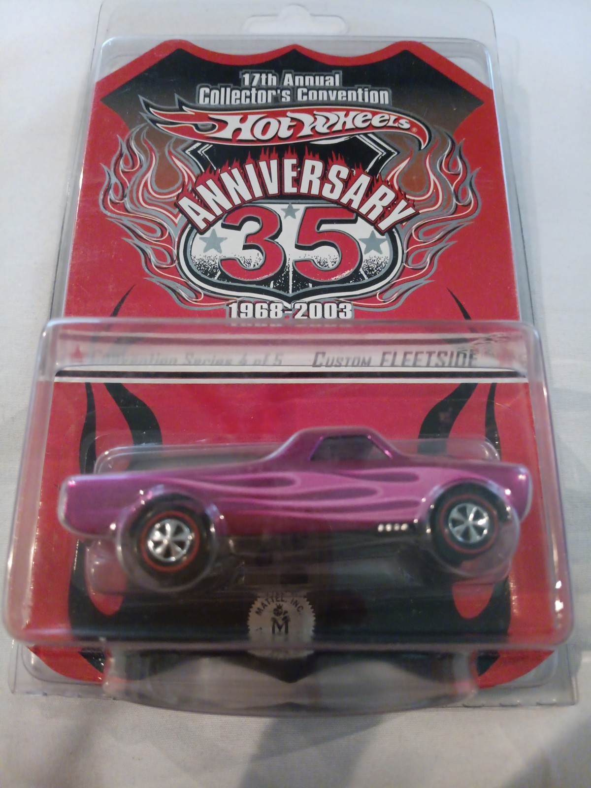 Hot Wheels RLC 35th Anniversary 17th Convention Series Custom Fleetside Pink 4/5 Hot Wheels RLC 35th Anniversary 17th Convention Series Custom Fleetside Pink 4/5