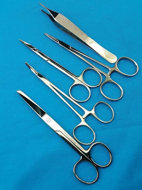 NEW PROFESSIONAL 4 PC CLASSIC SUTURE LACERATION REMOVAL KIT SET 