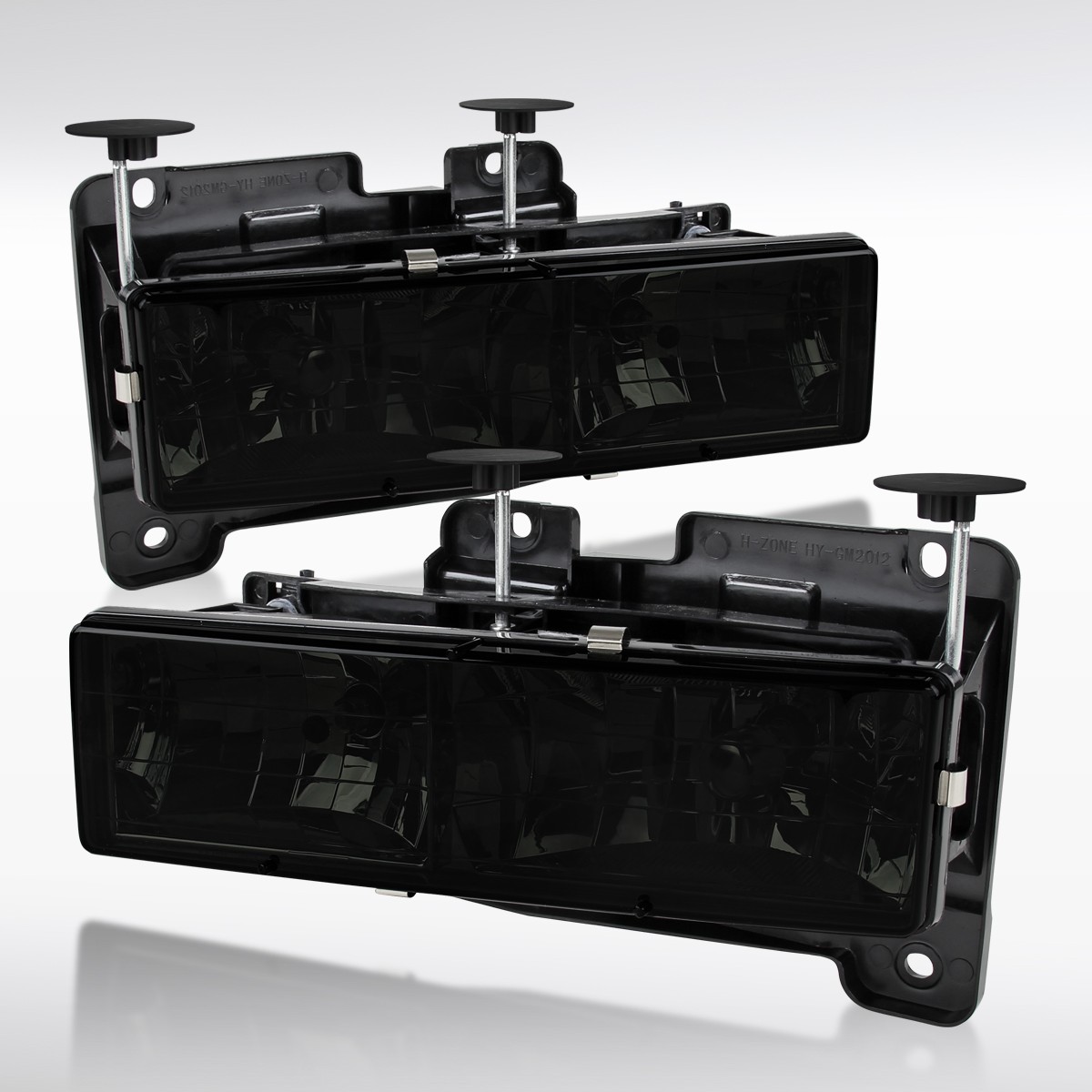 Fit 1988-1998 Chevy Silverado GMC C10 Sierra Smoke Headlights Lamps Left+Right Fit 1988-1998 Chevy Silverado GMC C10 Sierra Smoke Headlights Lamps Left+Right