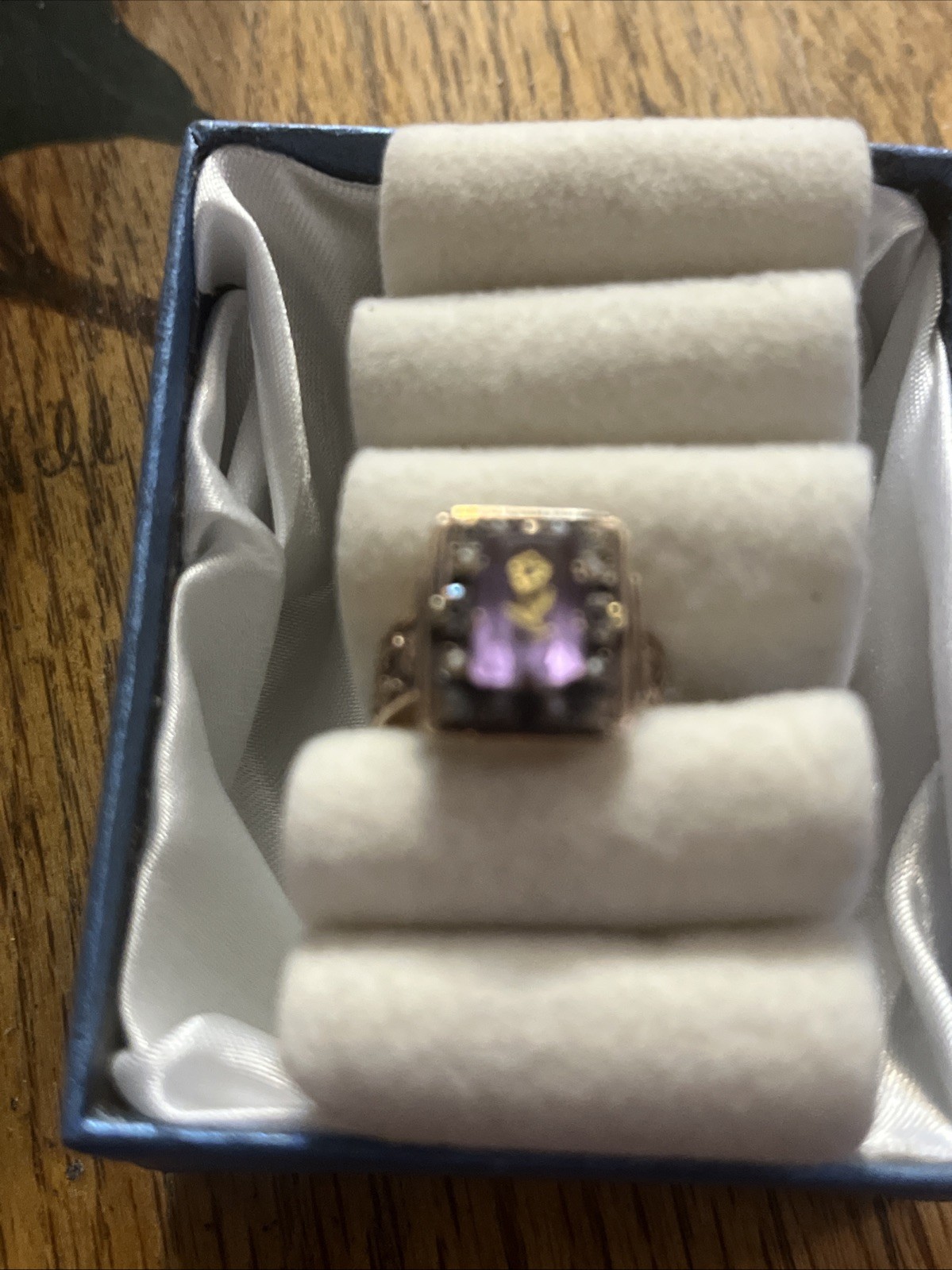 Antique Victorian Rose of Sharon” 1837- To 1901 Purple Amethyst w/pearls Size 5 Antique Victorian Rose of Sharon” 1837- To 1901 Purple Amethyst w/pearls Size 5