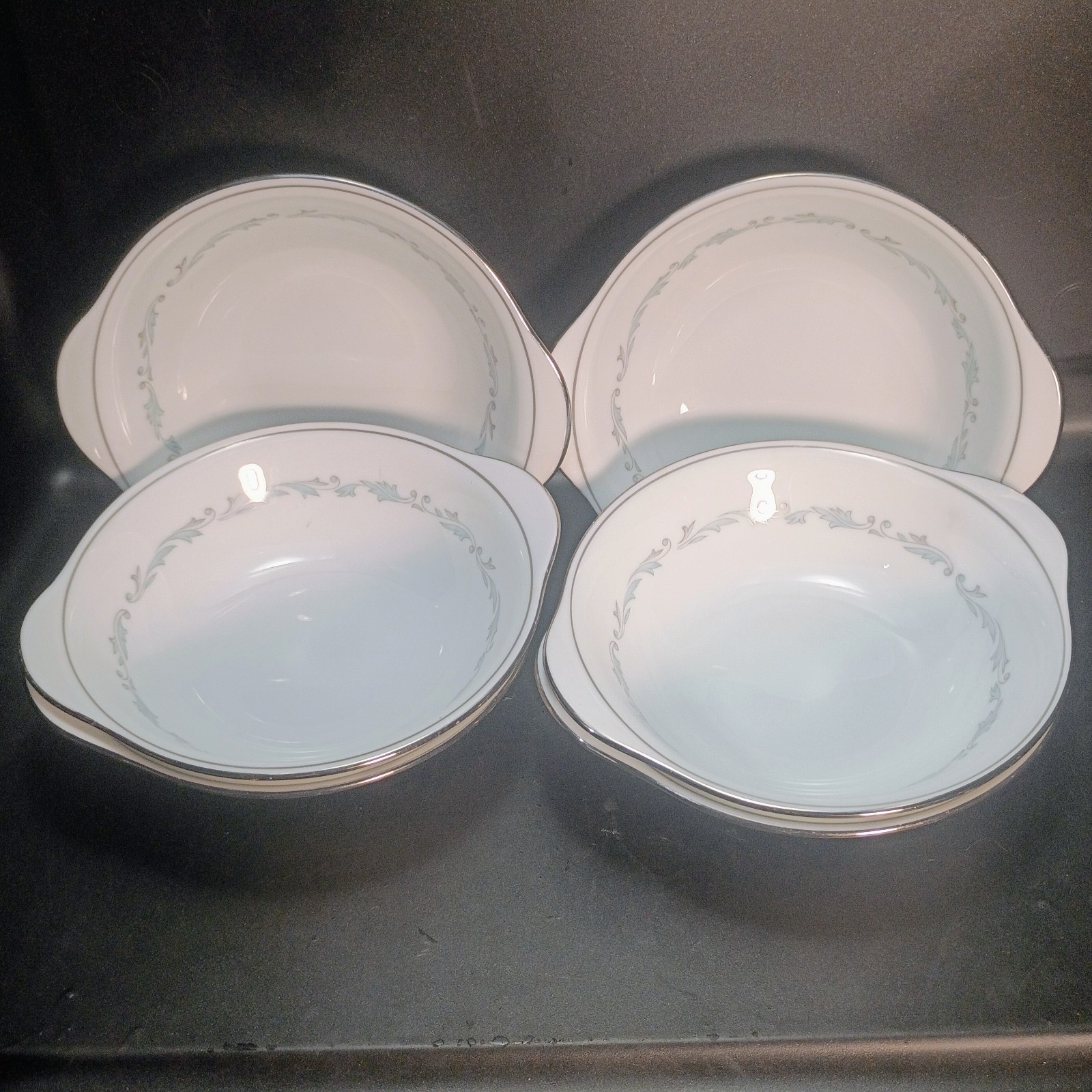 Set Of 6 Vintage 1969 Noritake Brooklane Pattern Lugged Cereal Bowls