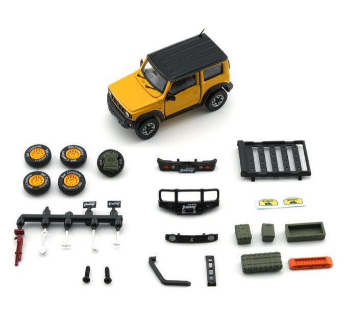 BM Creations 2019 Suzuki Jimny Sierra Rhino -Ivory Yellow - RHD 1:64 Diecast Car BM Creations 2019 Suzuki Jimny Sierra Rhino -Ivory Yellow - RHD 1:64 Diecast Car
