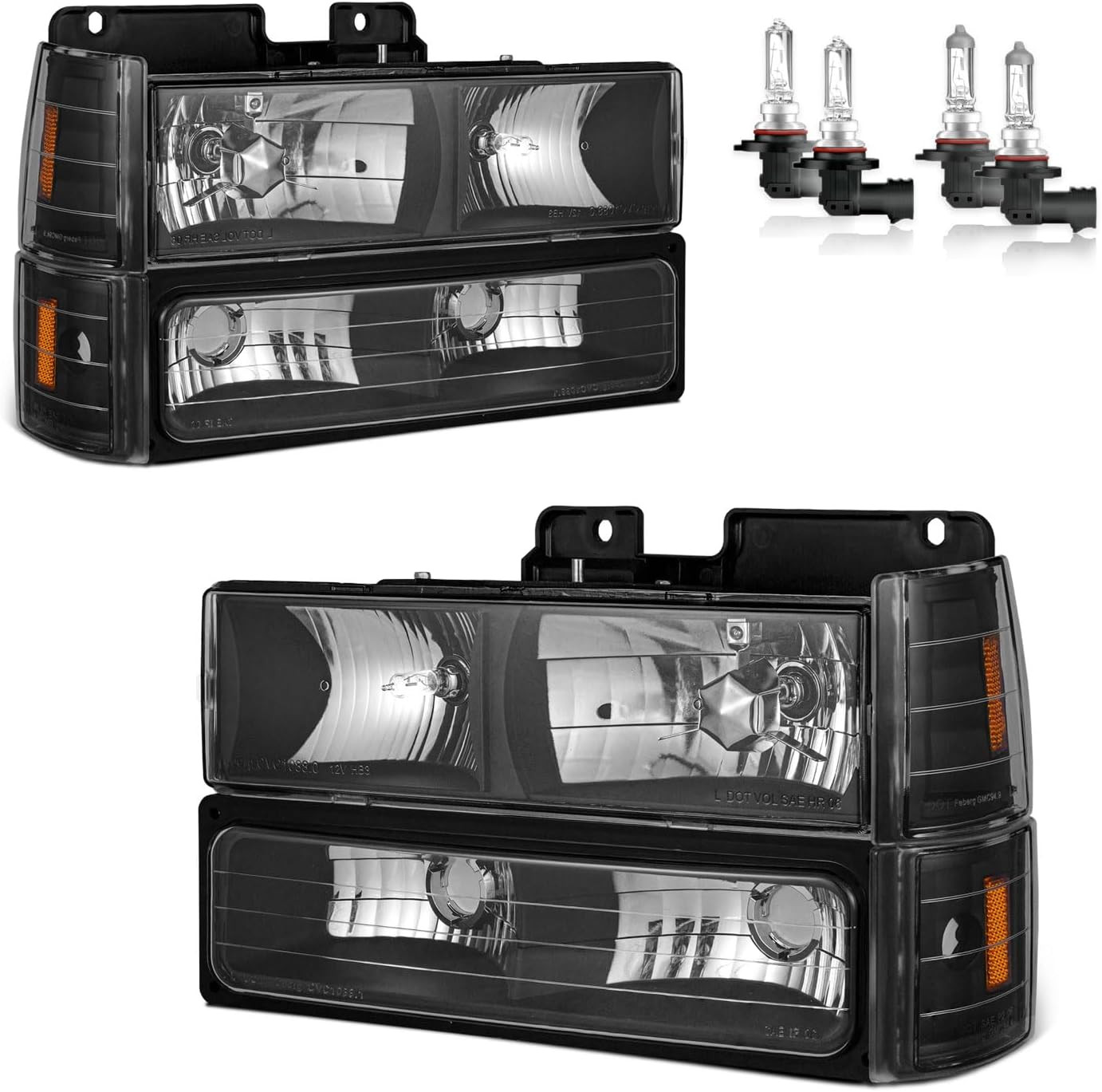 1992-1998 Chevy C10 C/K 1500 2500 3500 Silverado Tahoe Headlights Left Right