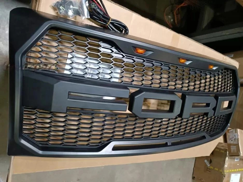 For 2009-2014 Ford F150 F-150 Front Bumper Grille Hood Grill Raptor Style Black