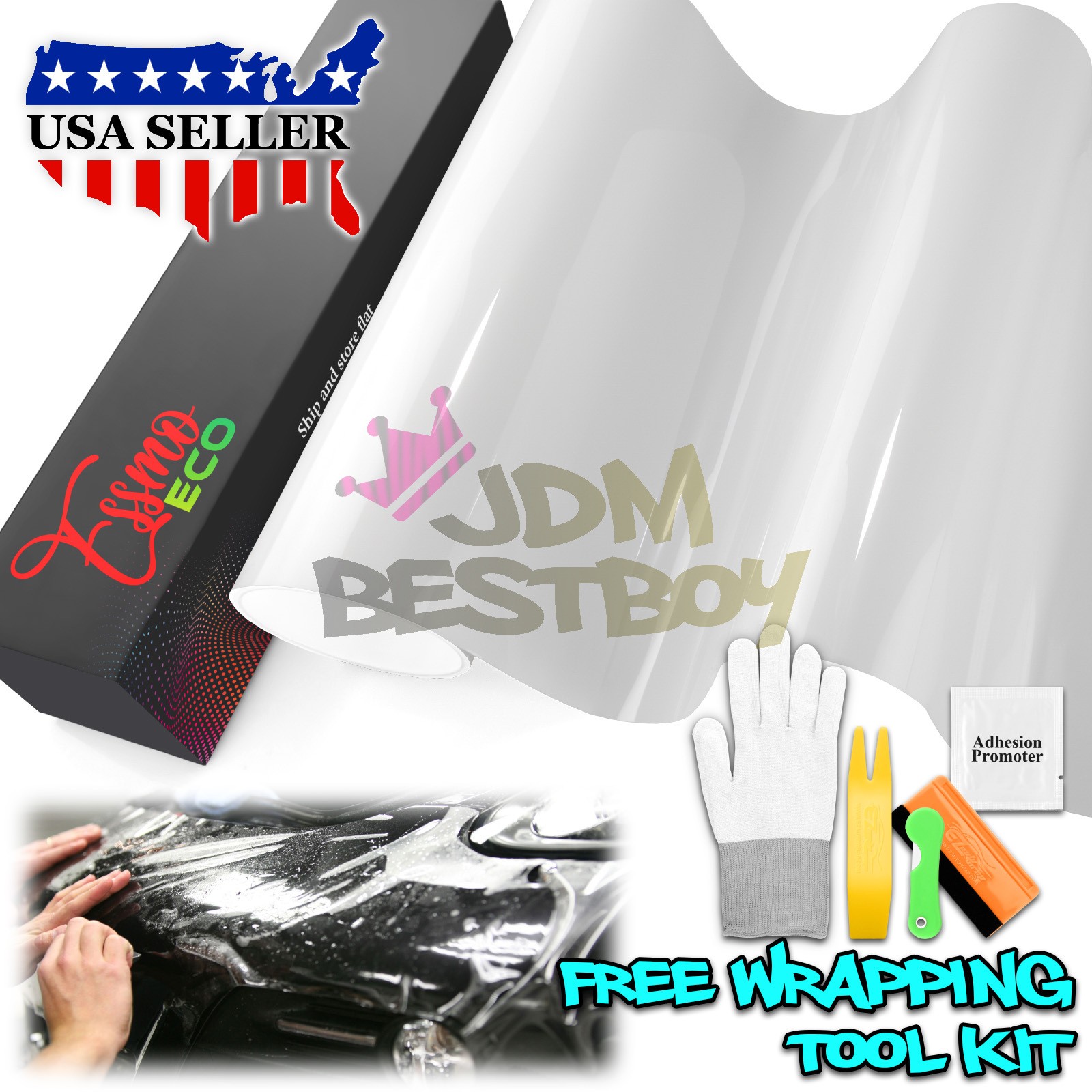 ESSMO PPF ECO Clear Gloss Paint Protection Film Scratch Shield Wrap Bra 7.5mil
