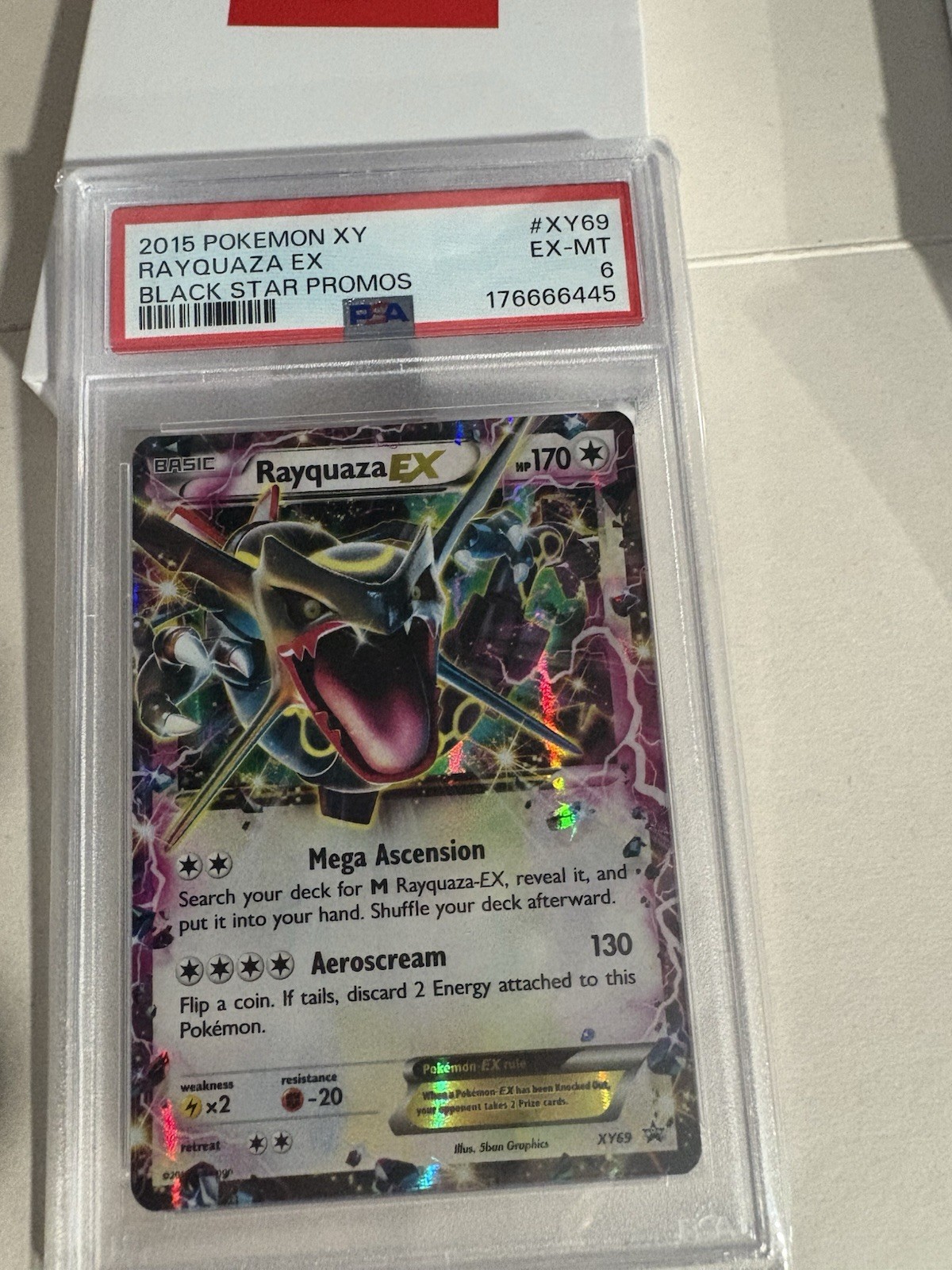 Pokemon Rayquaza EX Black Star Holo Promo Card XY69 PSA 6 Pokemon Rayquaza EX Black Star Holo Promo Card XY69 PSA 6