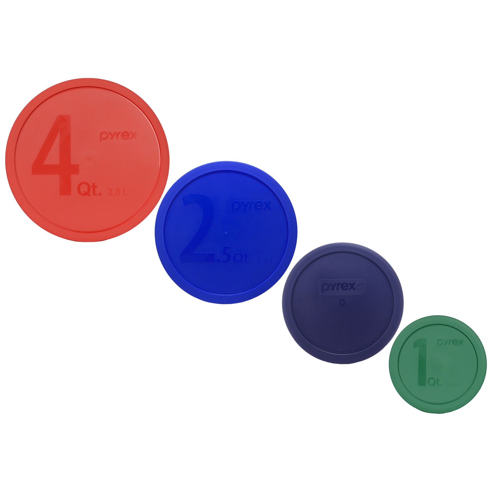 Pyrex 4-Pack Mixing Bowl Replacement Lids - (322-PC, 323-PC, 325-PC, 326-PC)