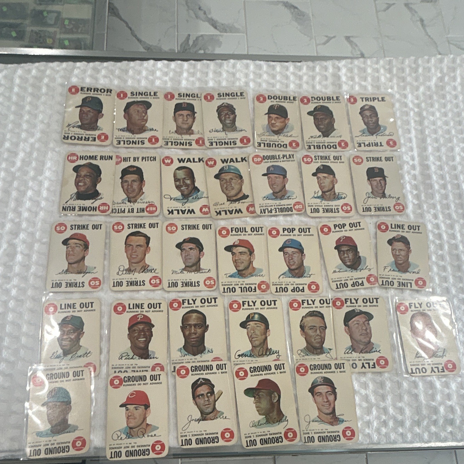 Topps 1968 playing Cards Complete Set Mickey Mantle Pet Rose Hank Aaron 33/33