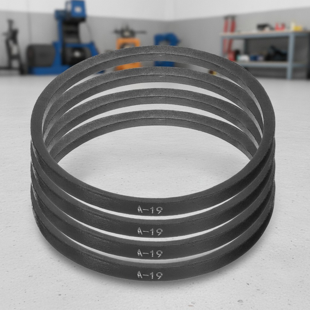 4pcs A19 or 4L210 Classic Wrapped Rubber V-Belt, 19\