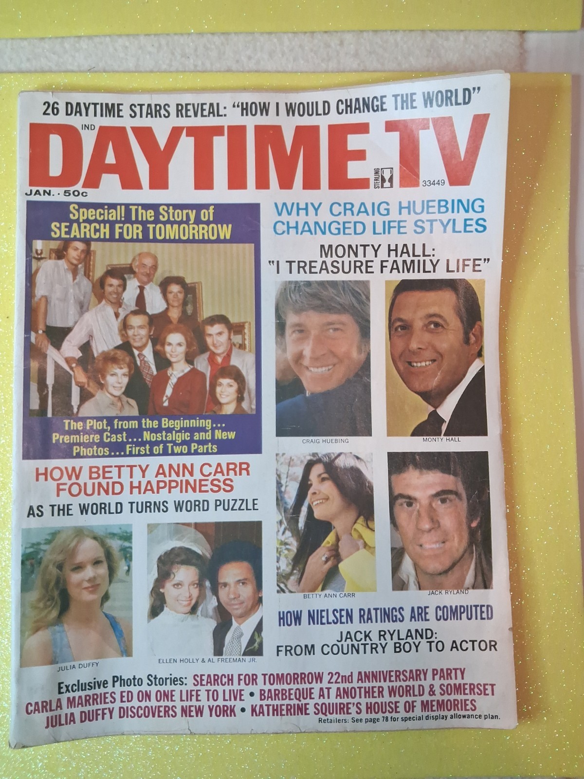 Vintage JAN 1974 Daytime TV Tabloid magazine. Search for Tomorrow special