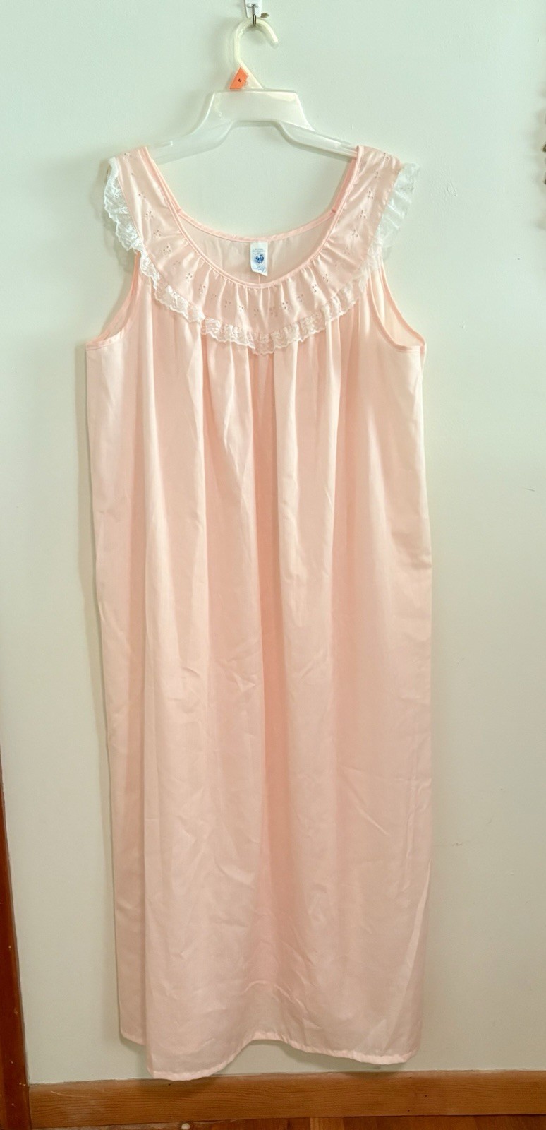 Vintage 1960’s/70’s Katz Punk Cotton Nightgown With  Lace