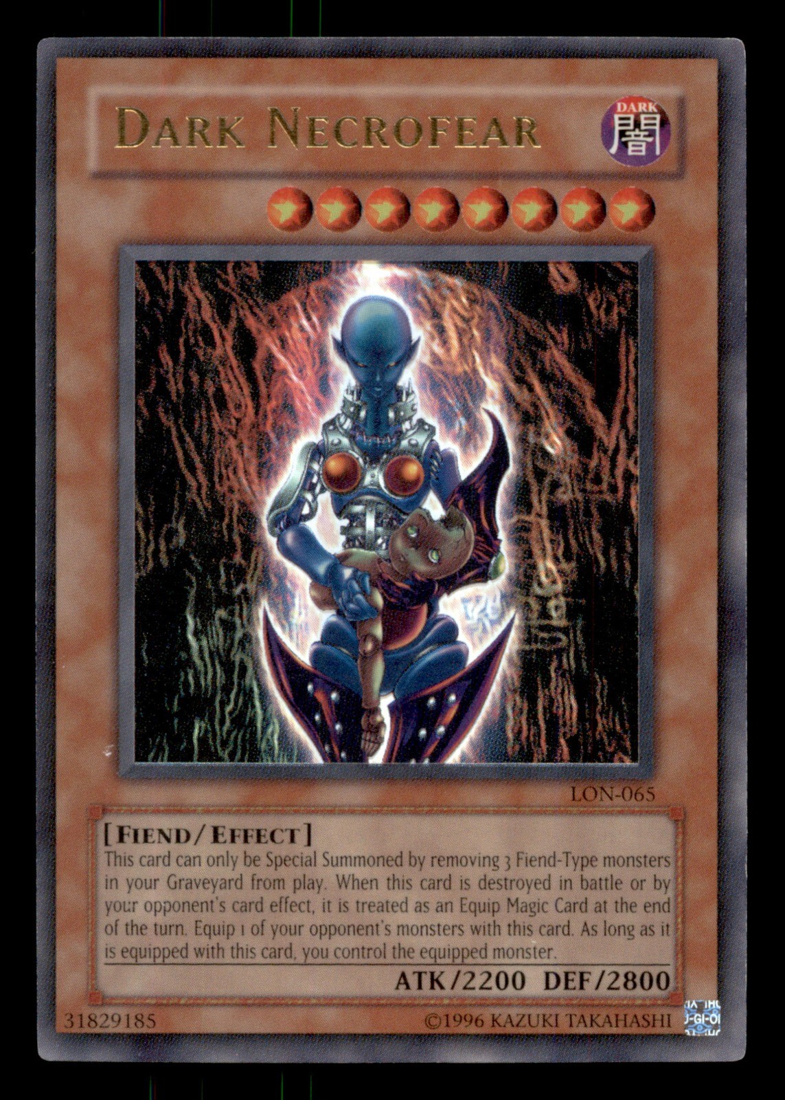 Dark Necrofear Ultra Rare Labyrinth of Nightmare LON-065 Dark Necrofear Ultra Rare Labyrinth of Nightmare LON-065