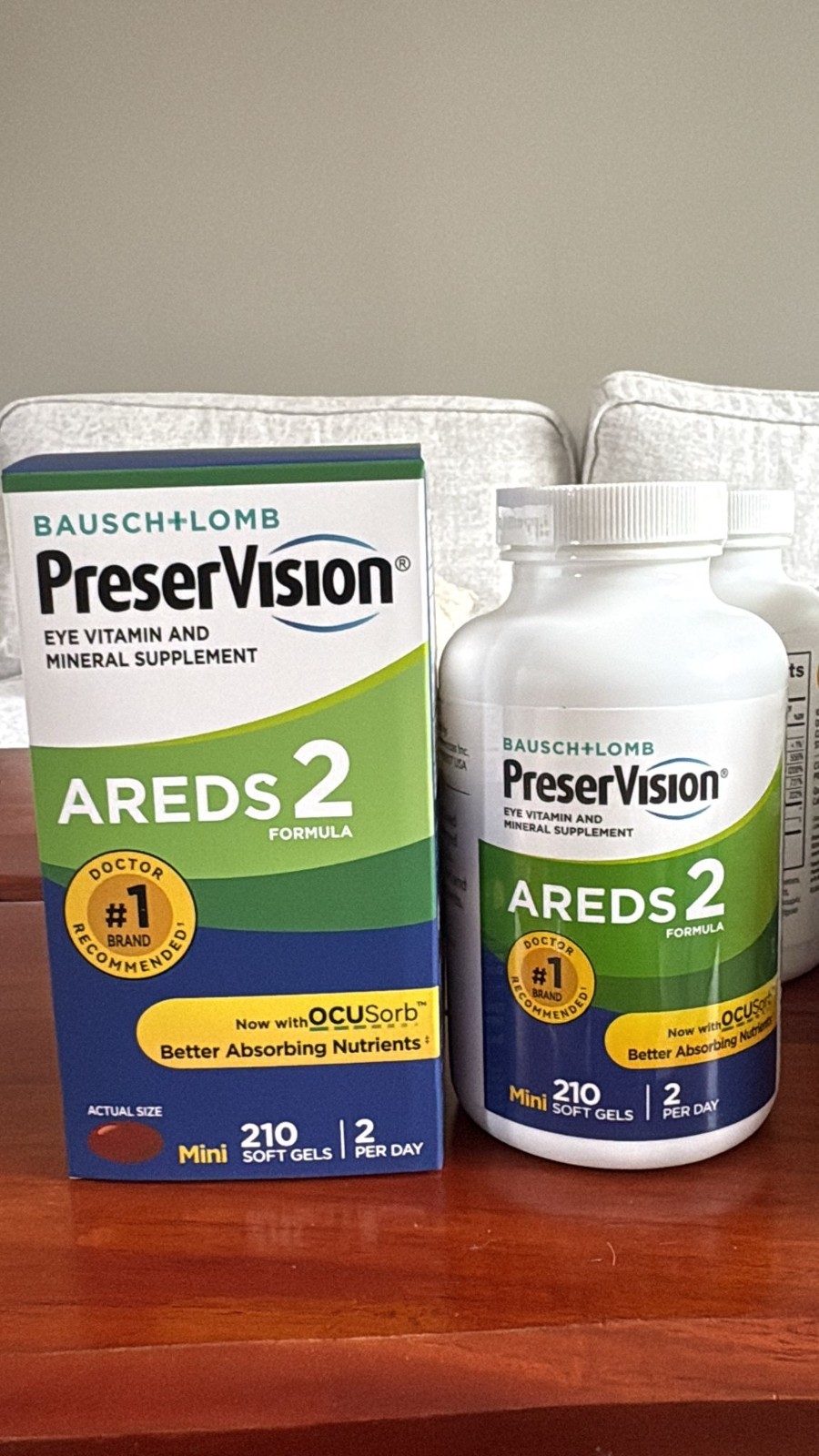 Authentic Bausch + Lomb Preservision AREDS 2 Formula 210 Softgels