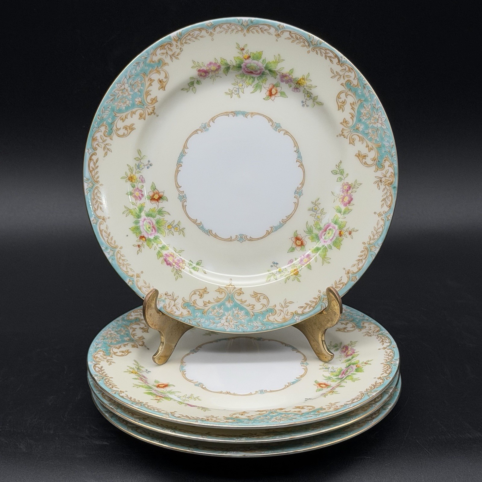 Antique Noritake Morimura Set Of 4 Bread / Dessert Plates 6 3/8” Made In Japan