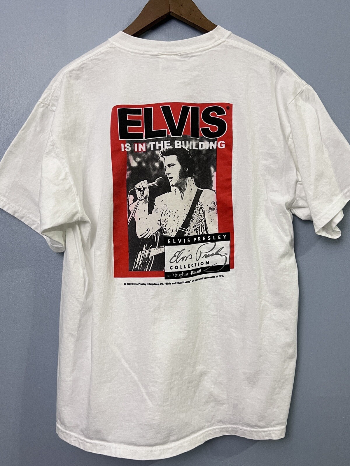 Elvis Presley Vaughan Bassett Furniture VTG T Shirt 2002 Promo Advertising Sz L
