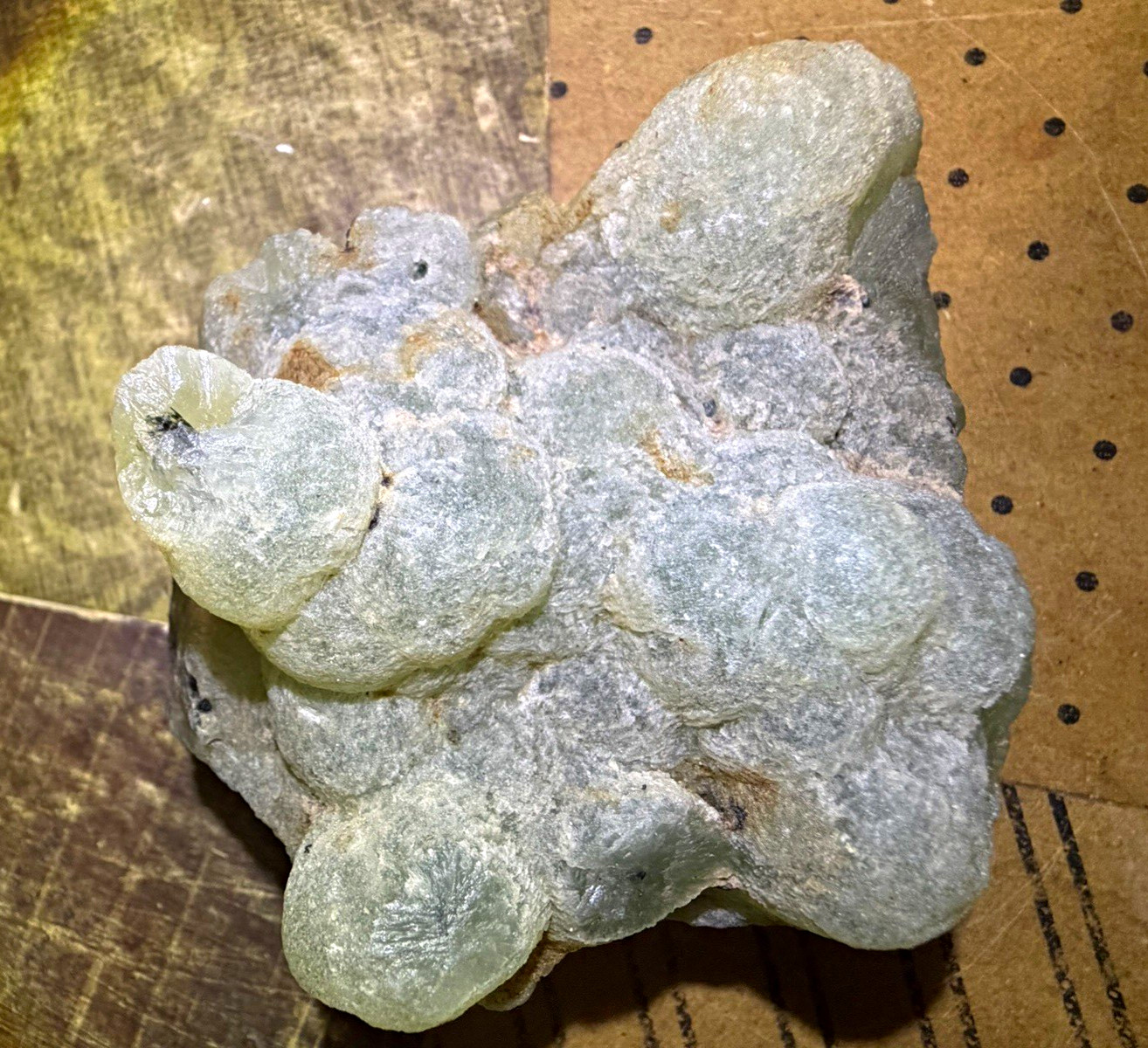 Green Botryoidal Prehnite with Epidote 0.617 From South Africa