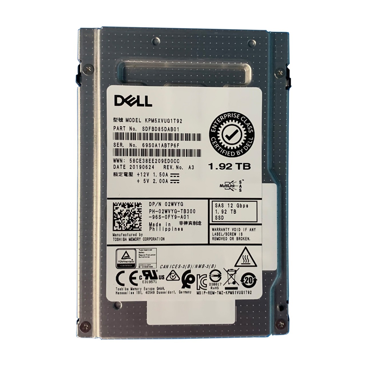 Samsung Dell 2WVYG 1.92TB 2.5 Samsung Dell 2WVYG 1.92TB 2.5