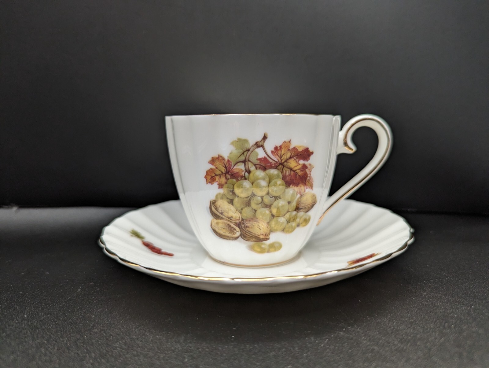 Royal Tuscan Harvest Fall Fruit Tea Cup and Saucer