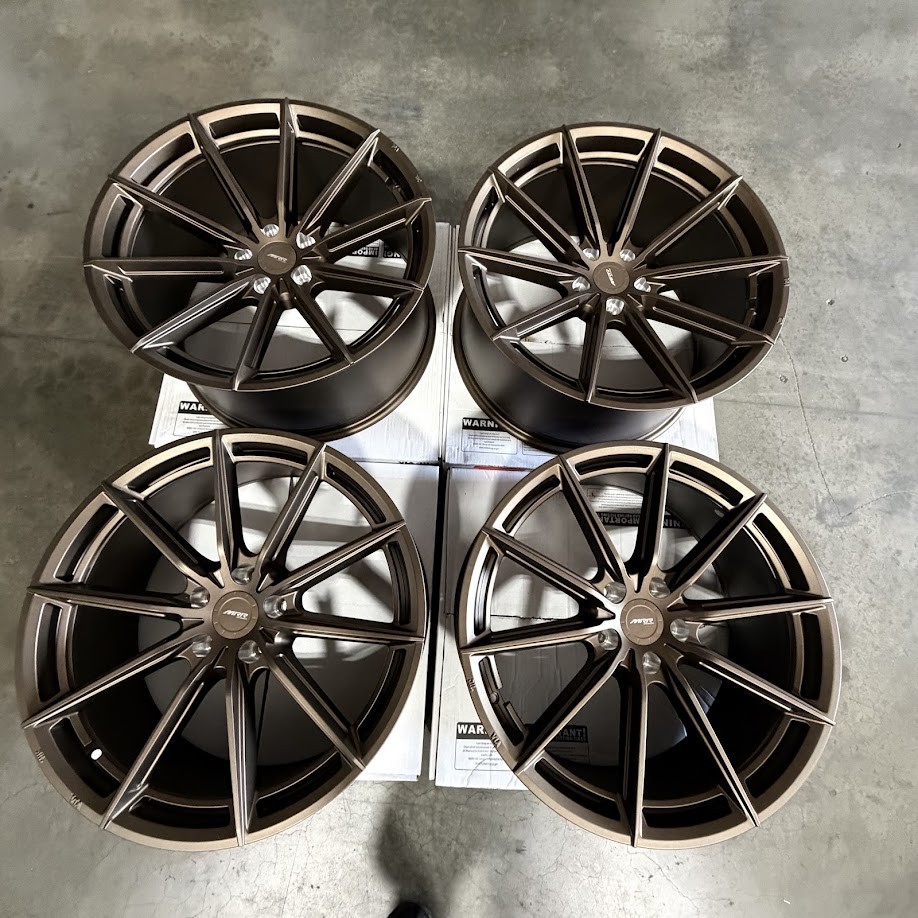 Used 19x8.5/19x9.5 MRR GF26 5x114.3 35/40 73.1 Bronze Wheels set-4