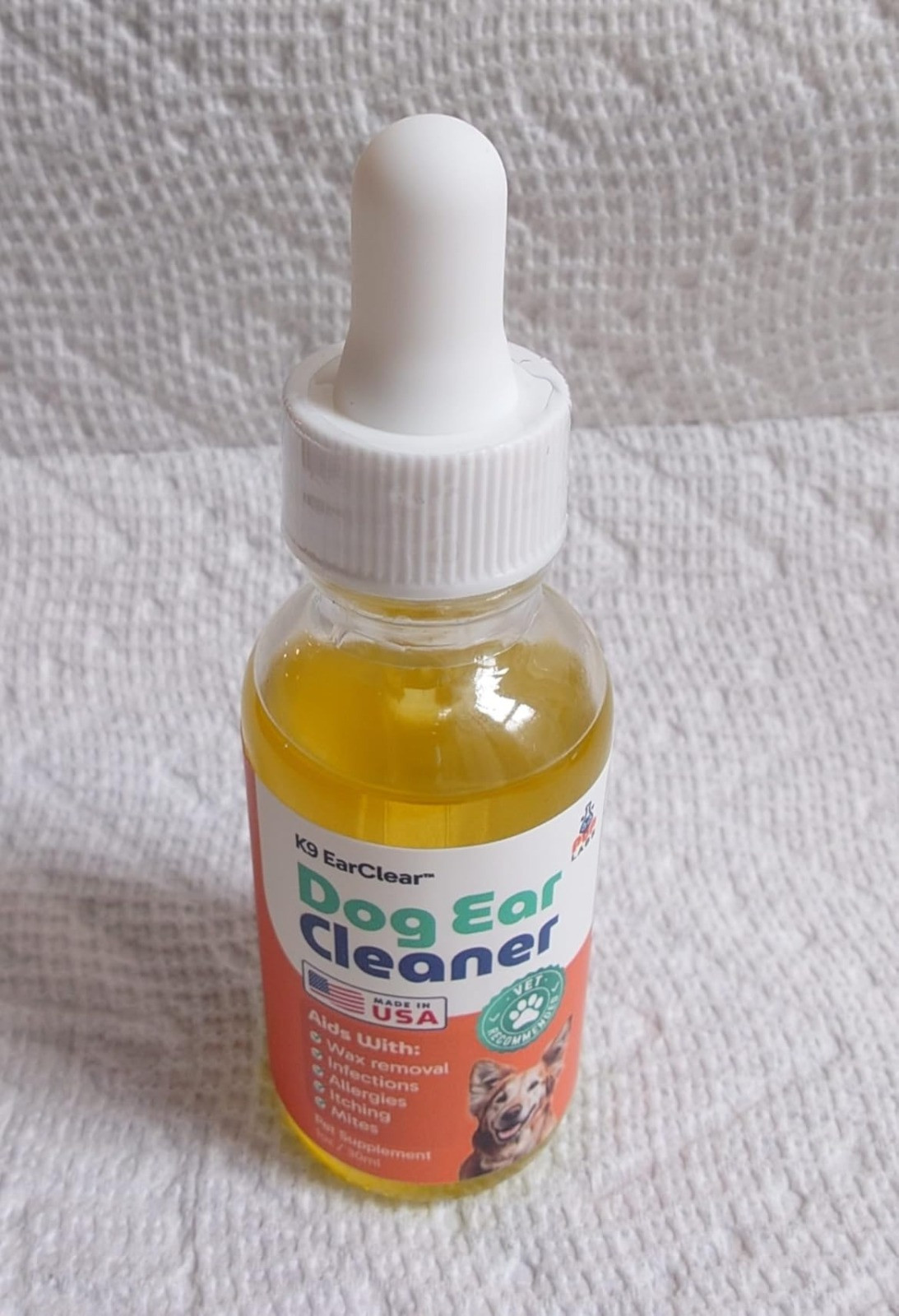 Pup Labs Ear Clear, Natural Dog Ear Cleaner and Infection Treatment for Dogs