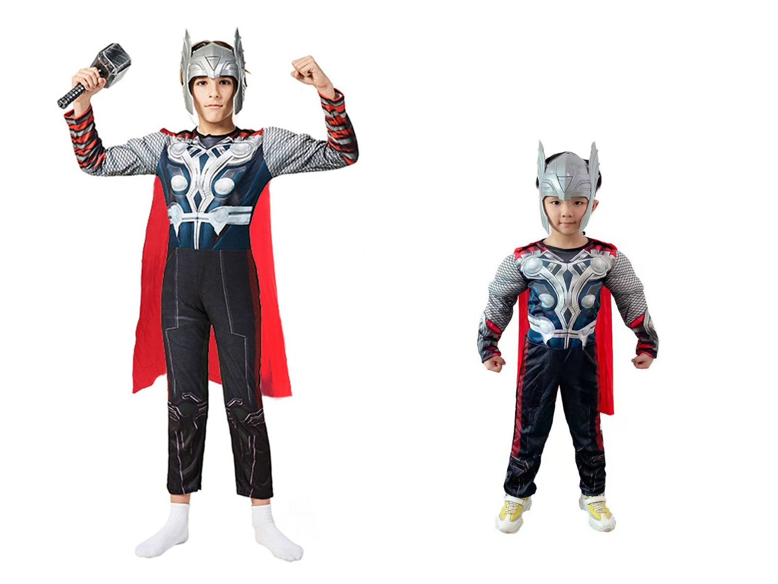 BMJDGM Children\'s superhero Thor costume Classic Muscle Costume Suit,Includes he BMJDGM Children\'s superhero Thor costume Classic Muscle Costume Suit,Includes he