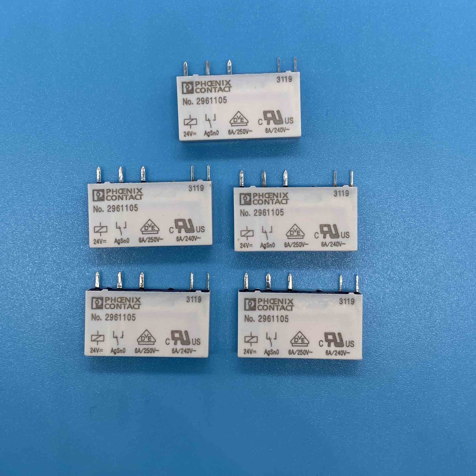 5PCS NEW 24VDC 6A 250VAC 5-Pin For No.2961105 Phoenix Contact Power Relay 5PCS NEW 24VDC 6A 250VAC 5-Pin For No.2961105 Phoenix Contact Power Relay