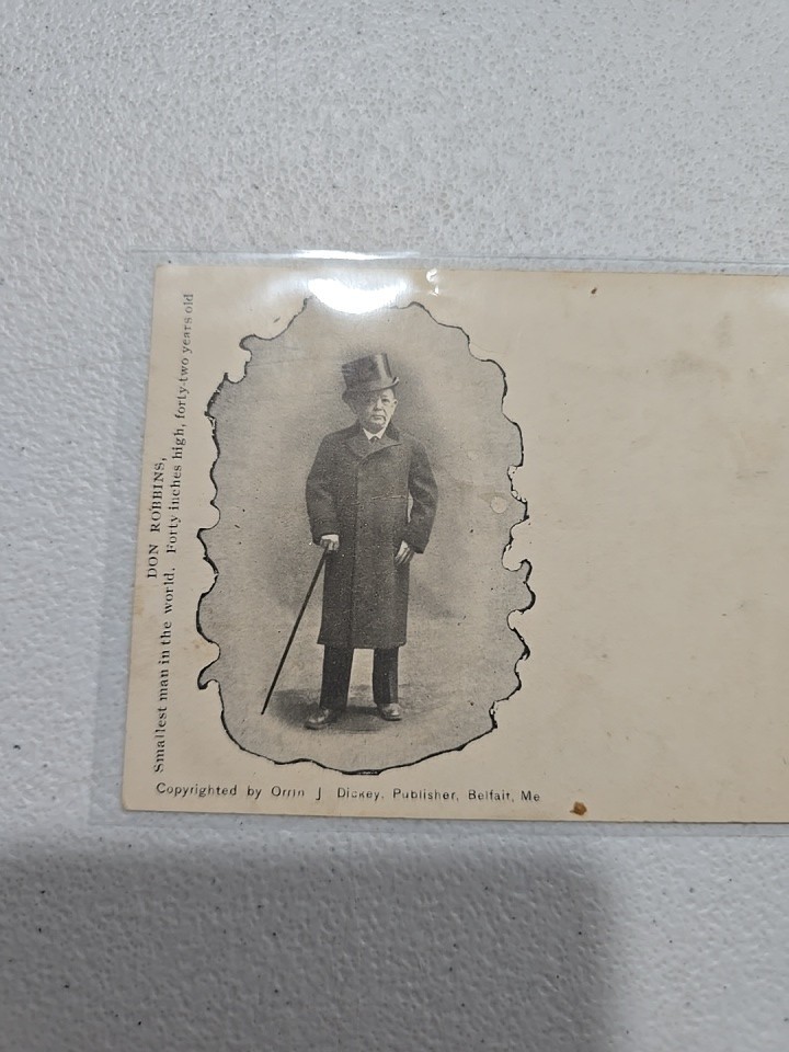 Vintage Early Real Photo Postcard Dwarf/Midget Don Robbins Private Mailing Card Vintage Early Real Photo Postcard Dwarf/Midget Don Robbins Private Mailing Card