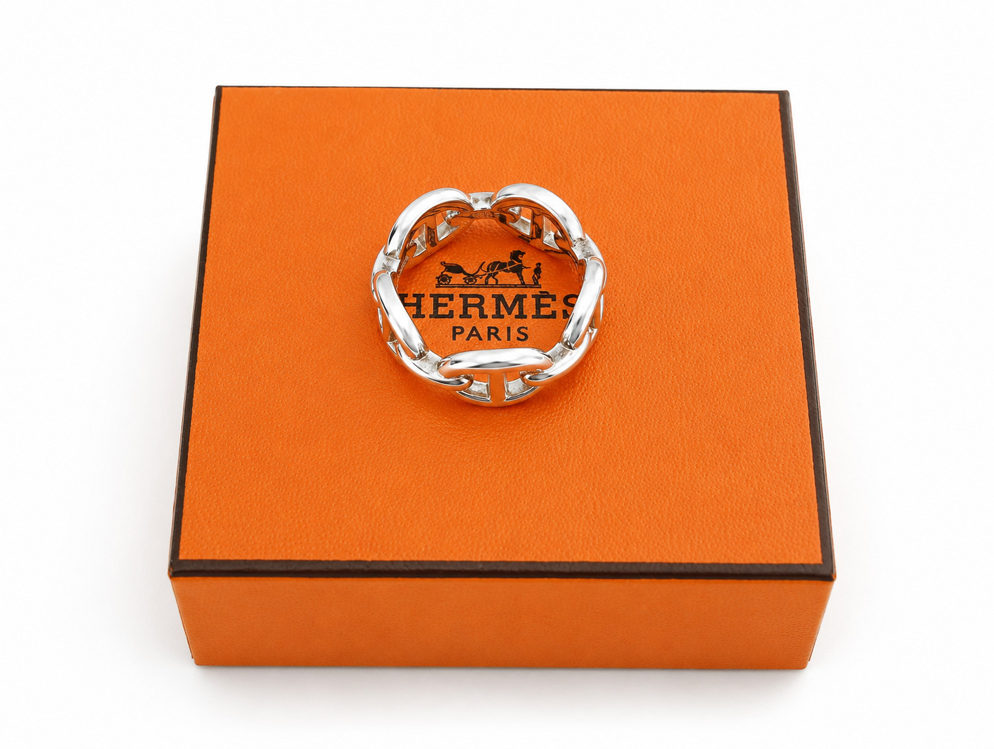 HERMÈS Chaine D\'ancre Enchainee Ring Ring Size 59