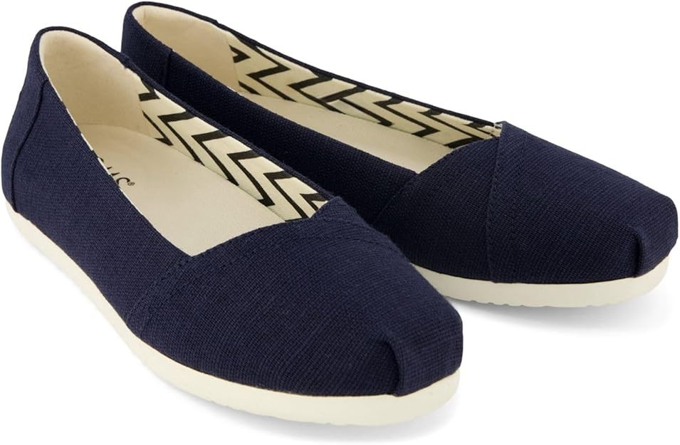 TOMS Women\'s Alpargata Classic Heritage Canvas Slip-On Flats Navy 8 NEW