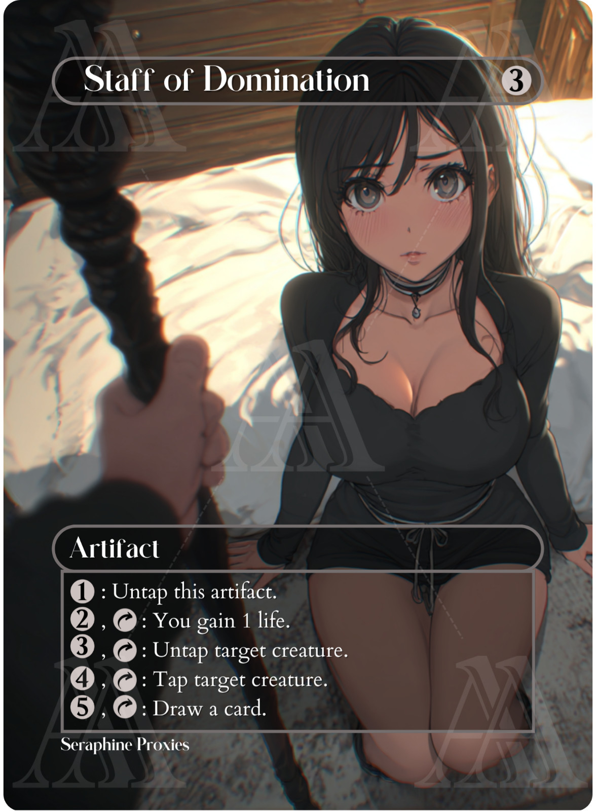 Staff of Domination - Proxy Full Art Altered Art Custom Playtest Cards