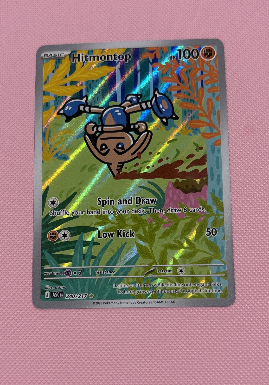 Pokemon Hitmontop 240/217 Me: Ascended Heroes Holo Pokemon Hitmontop 240/217 Me: Ascended Heroes Holo