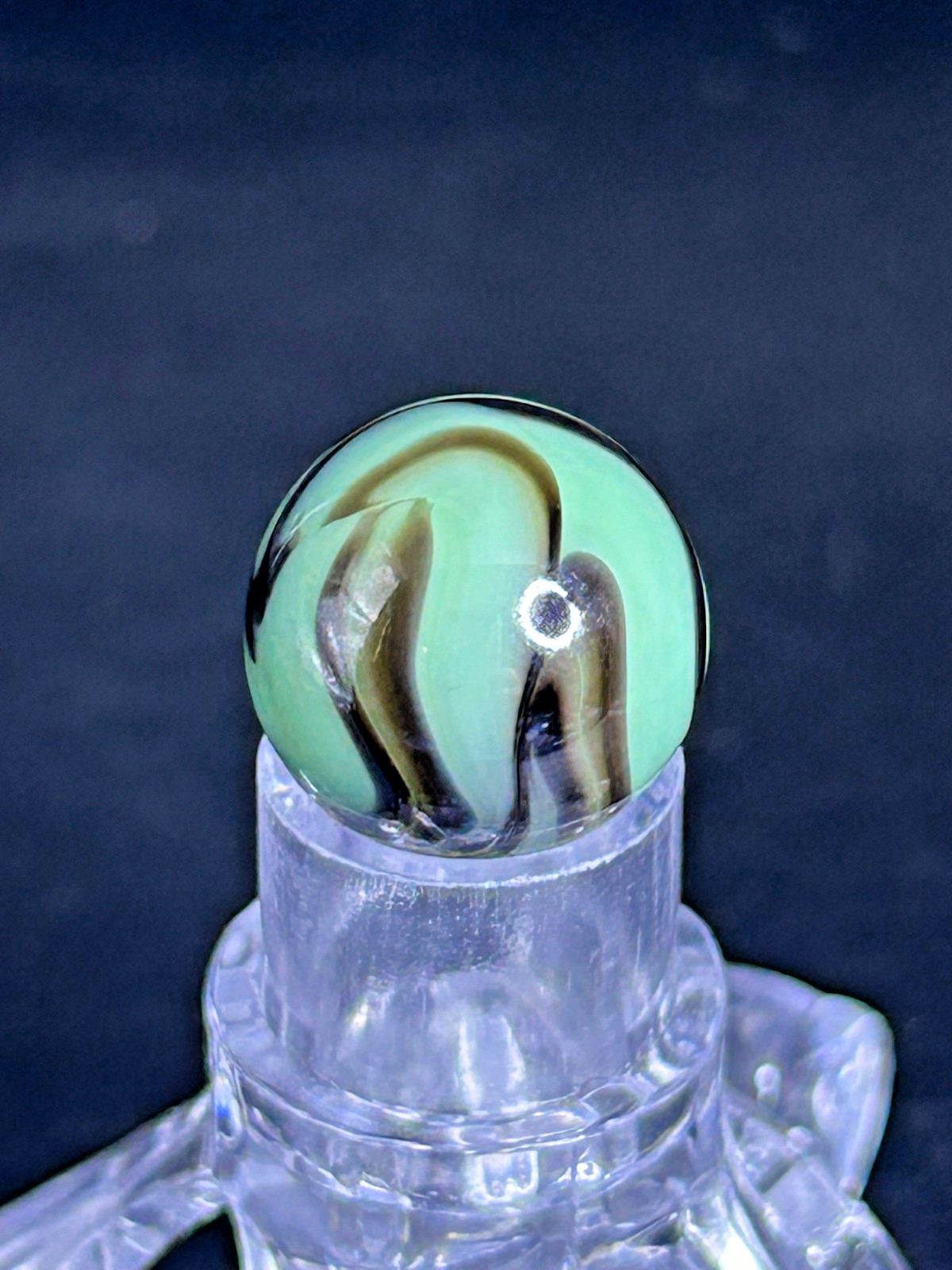 Alley Agate Swirl Pistachio Green & Brown Marble .63\ Alley Agate Swirl Pistachio Green & Brown Marble .63\