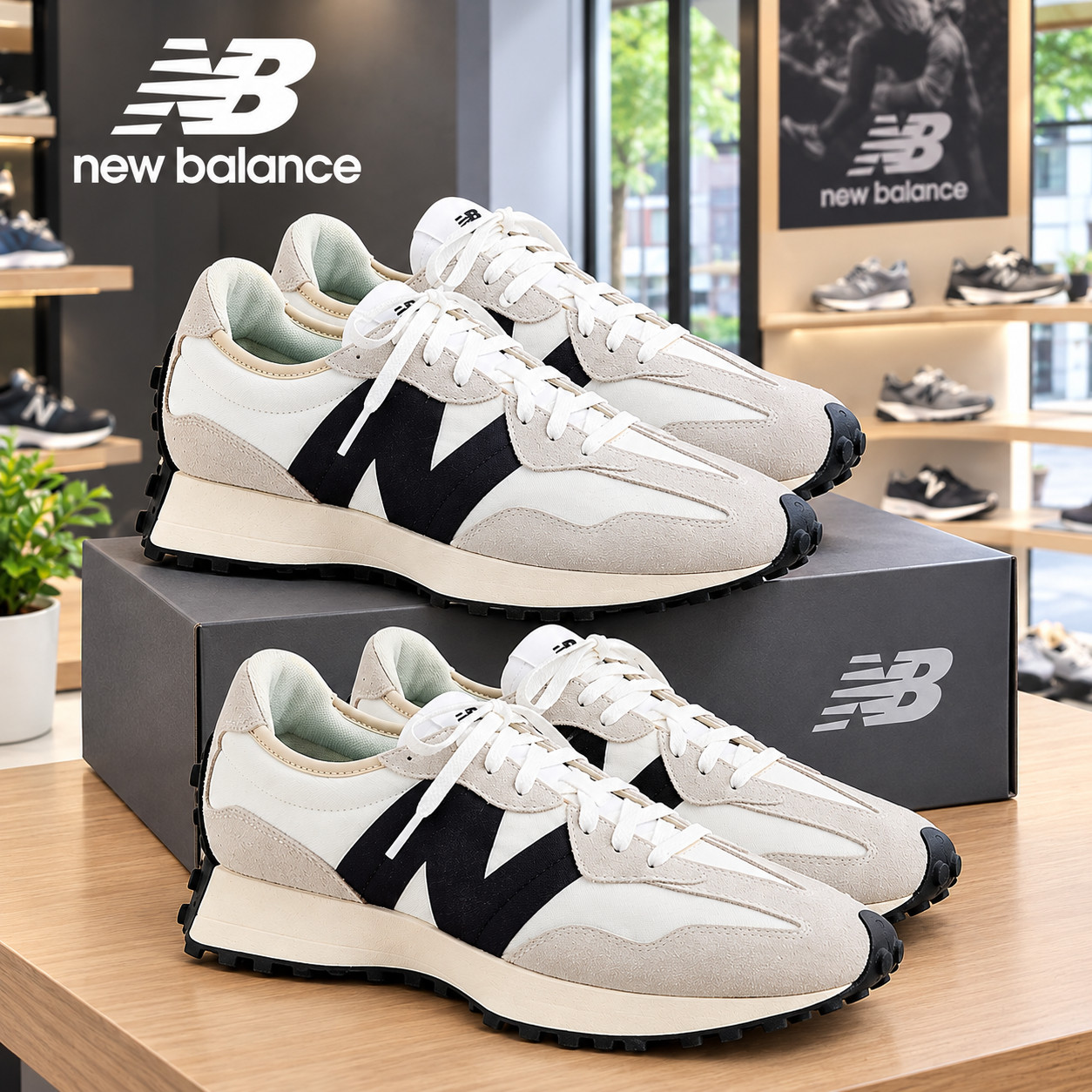 [FLASH SALE] New. Balance 327 women\'s sneakers - Sea Salt Black