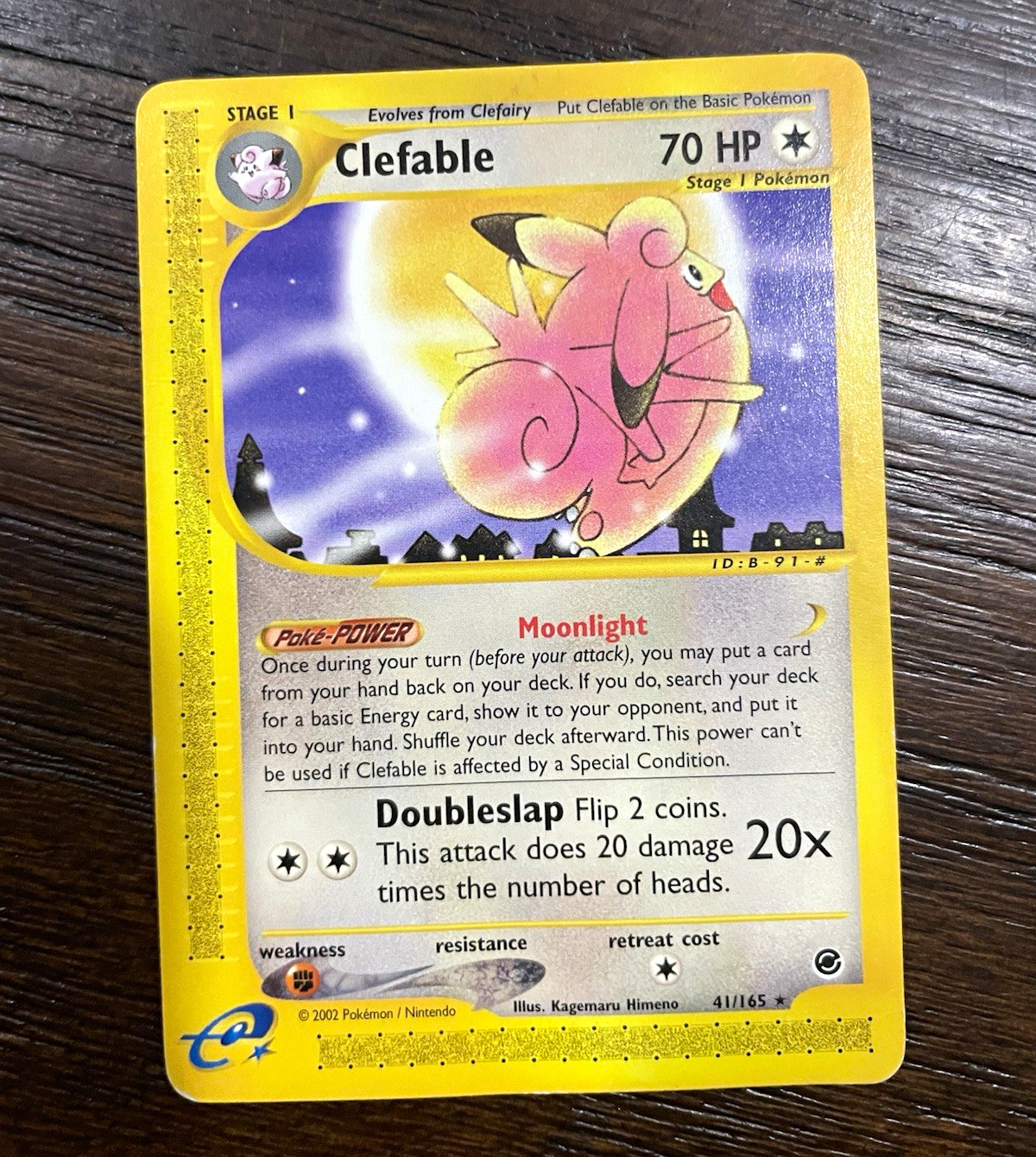 Nintendo Clefable 41/165 Expedition Base Set 2002 Eng Rare Holo Stage 1 70HP Nintendo Clefable 41/165 Expedition Base Set 2002 Eng Rare Holo Stage 1 70HP