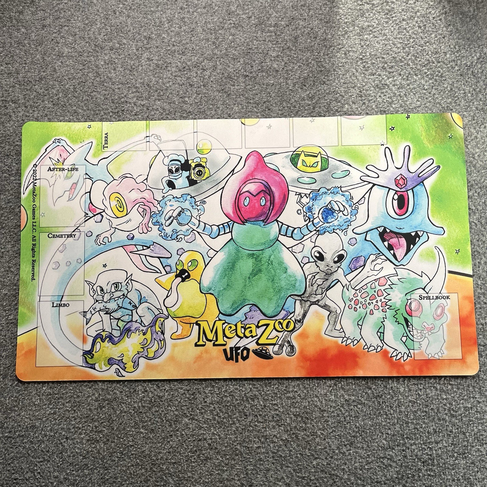 MetaZoo UFO Playmat Exclusive Promo 2022 Card Game Mat MetaZoo UFO Playmat Exclusive Promo 2022 Card Game Mat