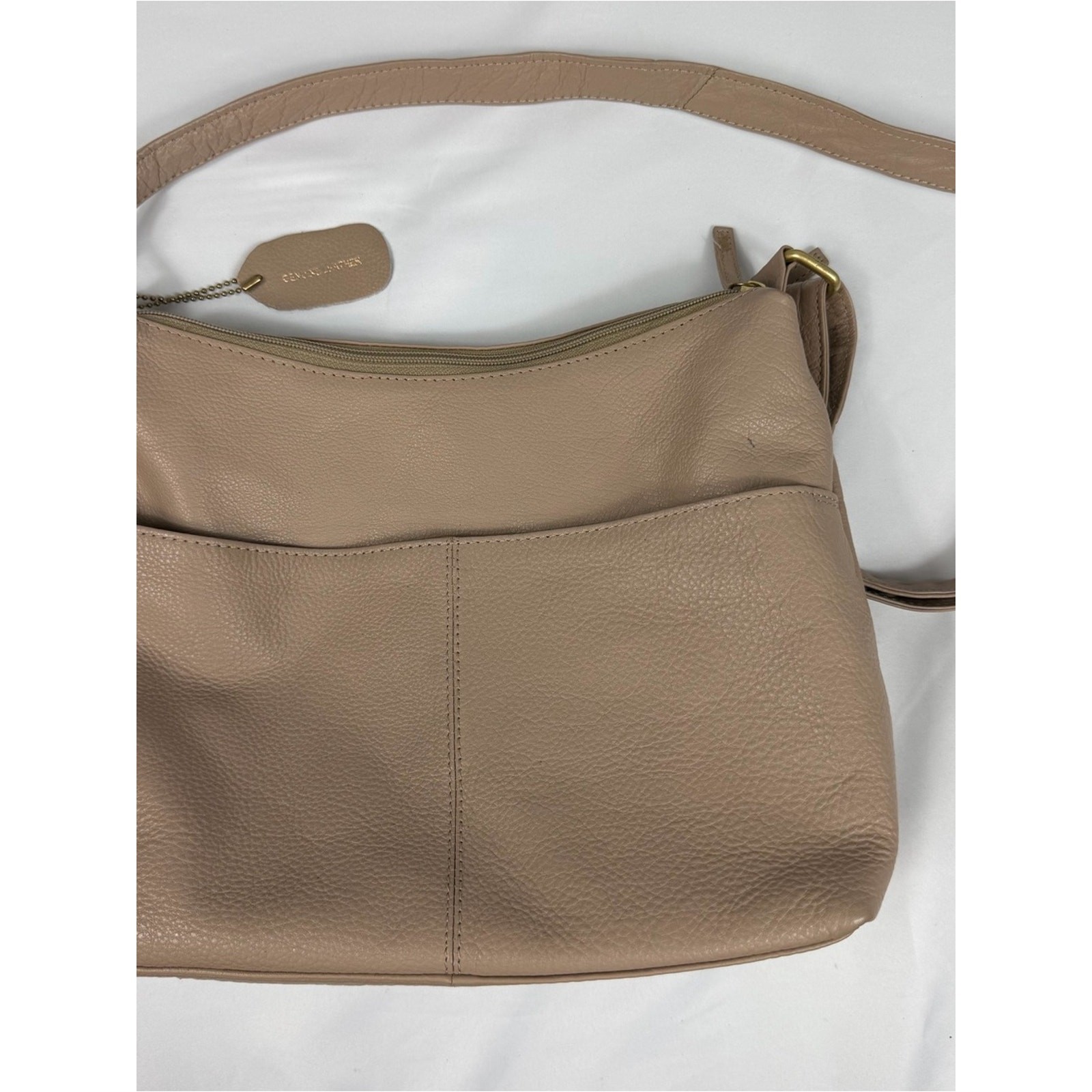 Great American Leather Works Taupe Genuine Leather Shoulder Bag Purse