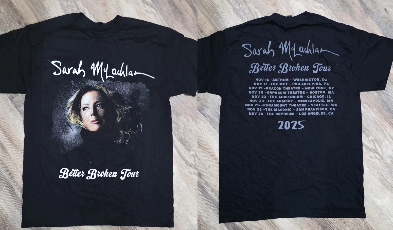 Better Broken Tour Sarah McLachlan Cotton Shirt All size S-5XL BT1245