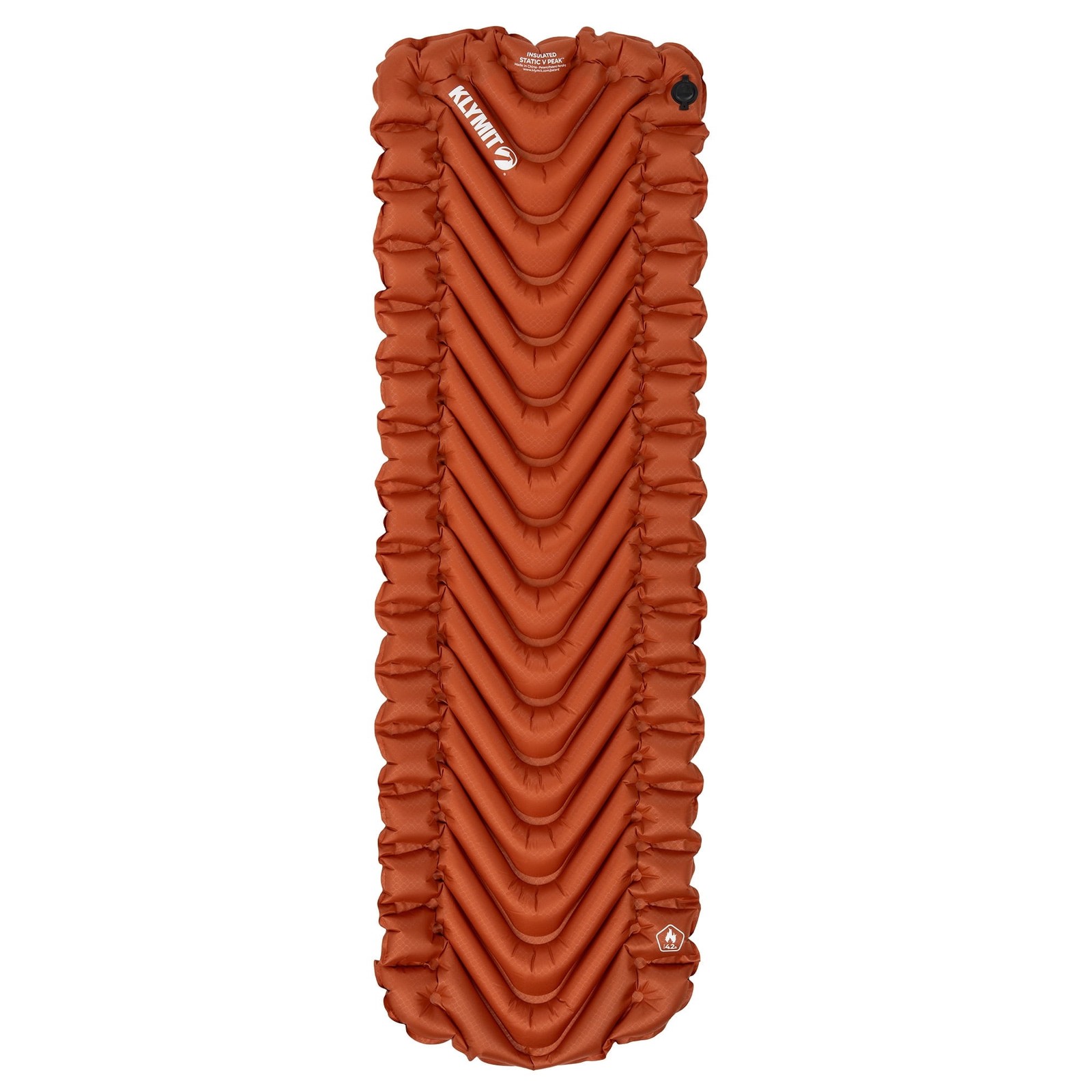 Klymit Insulated Static V Peak Inflatable Sleeping Pad, Four-Season Lightweight