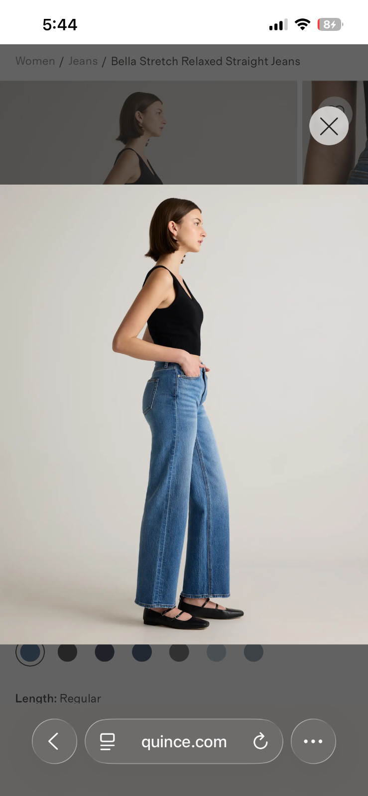 Quince bella stretch relaxed straight jeans Size 29