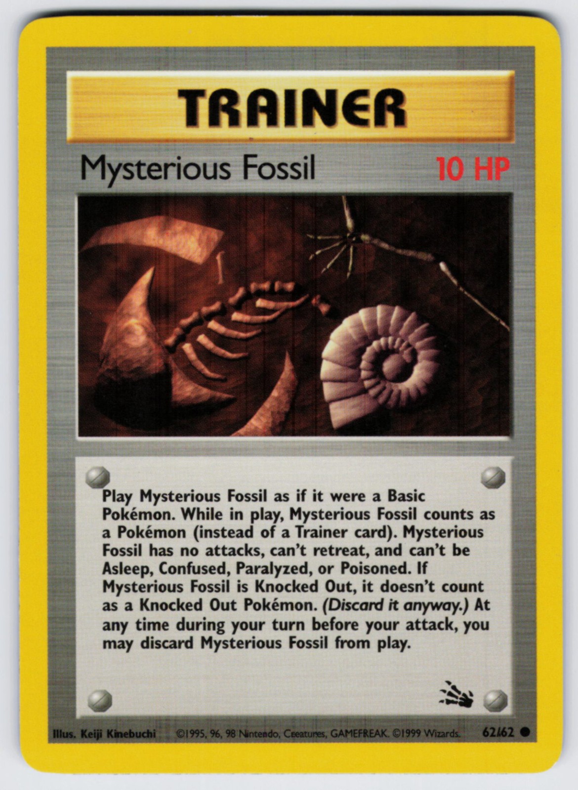Mysterious Fossil 62/62 Fossil Unlimited Pokemon LP