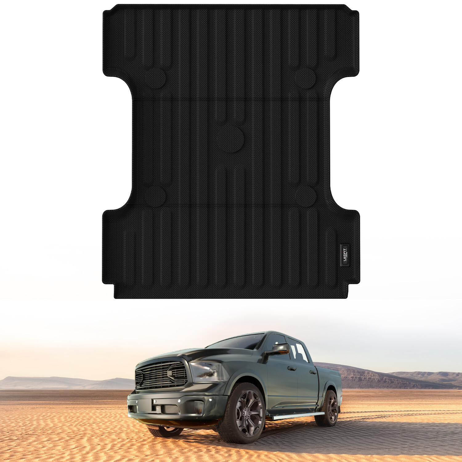 LASFIT Truck Bed Mat for 2006-2027 Ram 2500 3500/2006-2018 Ram 1500 Heavy Duty