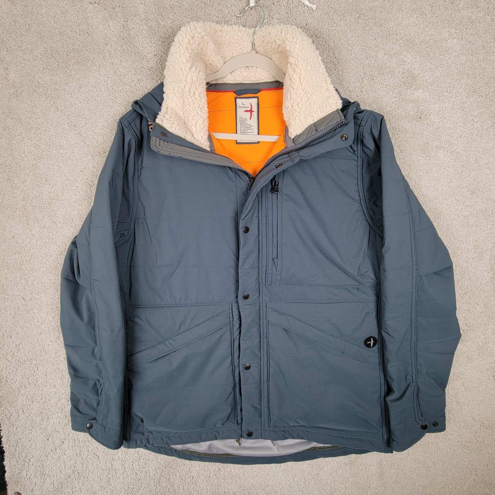 Relwen Channel Boarder Jacket Size Large Navy Blue Huckberry Insulated Snow Coat Relwen Channel Boarder Jacket Size Large Navy Blue Huckberry Insulated Snow Coat