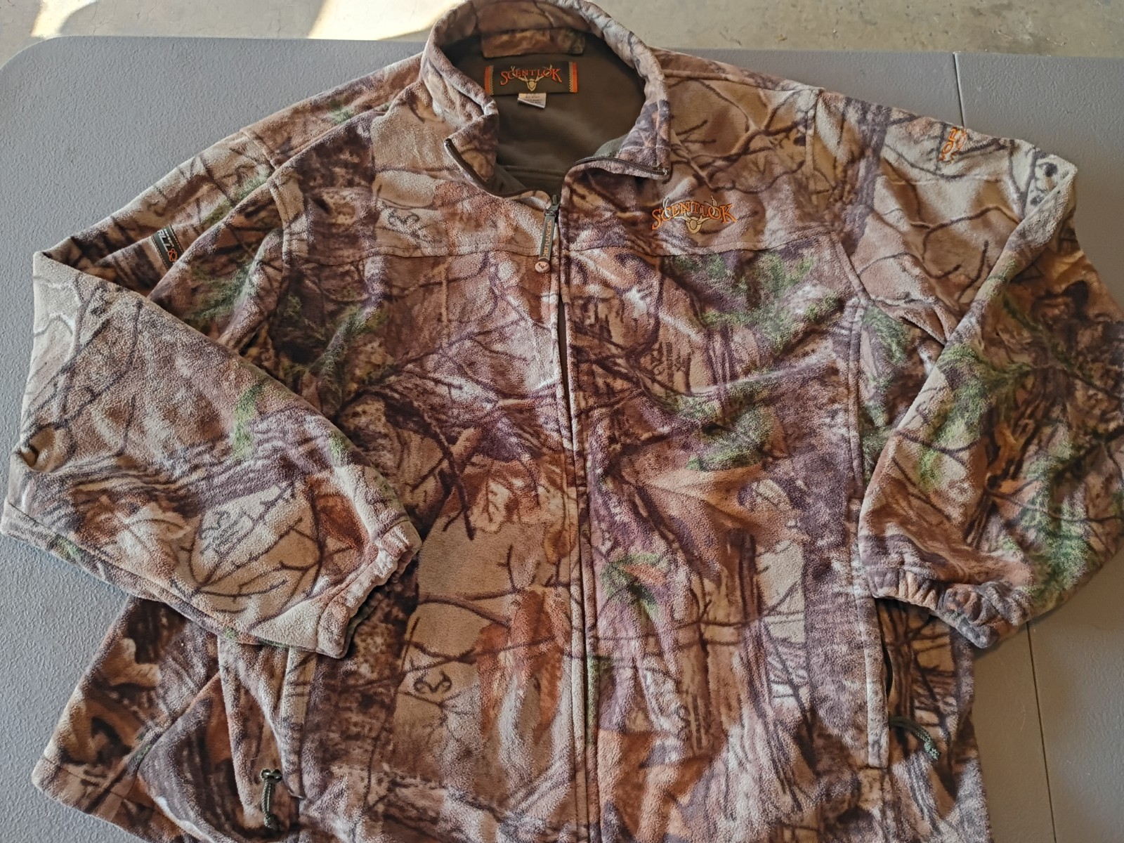 ScentLok Fleece Jacket Mens 2XL Camo Vortex Windproof Carbon Alloy Hunting Coat