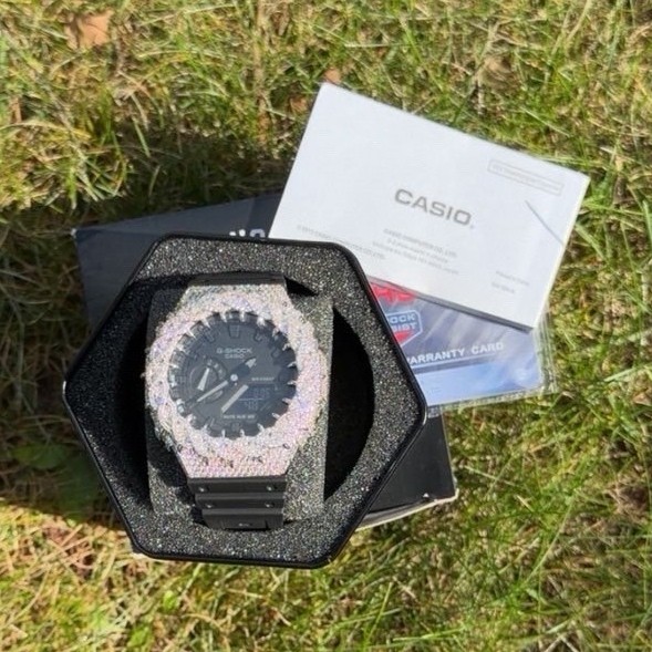 Casio G-SHOCK Analog/Digital Quartz Black Resin Watch 200m Shock Resist Box