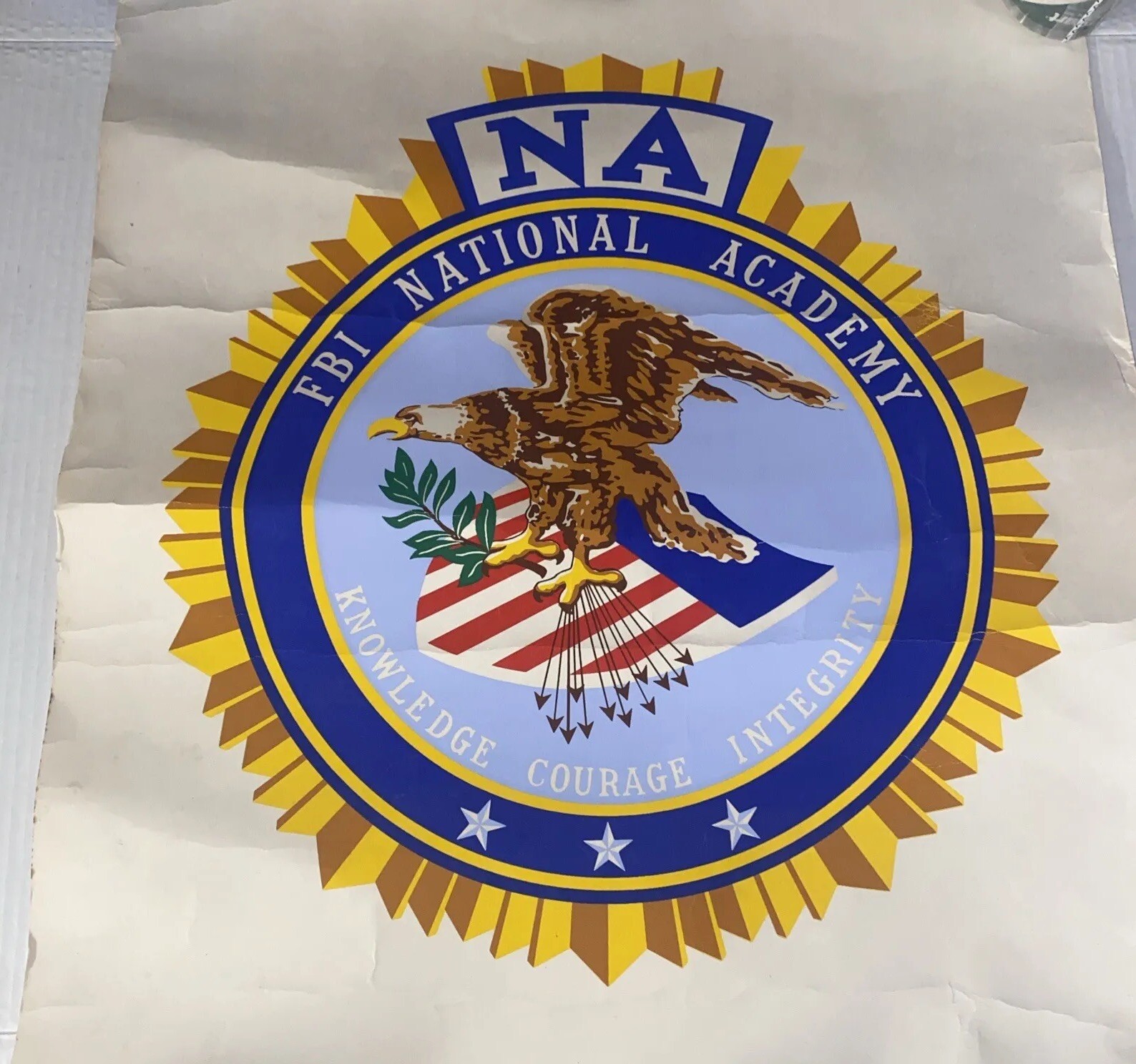 Vintage Poster NA FBI National Academy Federal Bureau Investigation CardStock